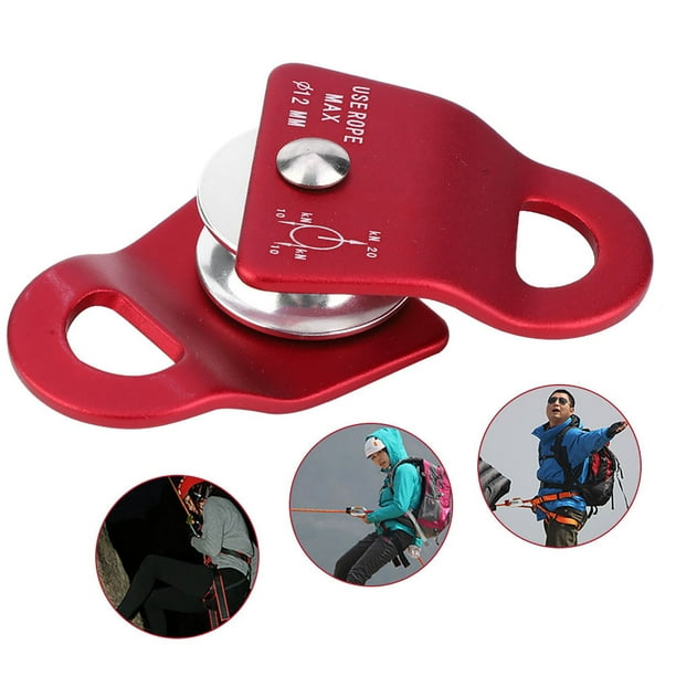 Polea De Escalada, Polea De Descenso De Dureza De Aluminio De Aviación, Para Montañismo De Exploración Al Aire Libre