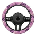 thumbnail image 2 of Yuyamidu Purple Butterfly Steering Wheel Cover Car Interior Decorations, 15" Steering Wheel Covers for Car Sedan Flannel Automotive Steering Wheel Accessories Gifts, 2 of 7