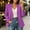 Purple, variant on Women's Solid Color Casual Blazer Suit Jacket Lightweight Office Wear