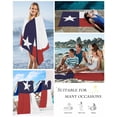thumbnail image 5 of Blue Red White Texas Flag with Star,Beach Towels Oversized Super Absorbent,Minimalistic Geometric Stripe Lightweight Bath Towel Quick Dry Sets For Bathroom/Pool/Rv Camping/Beach Play/Gym Room 30"x60", 5 of 8