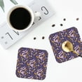 thumbnail image 4 of Kdxio Snake And Floral Funny Coasters,4 Pcs Leather Coasters,Housewarming Gifts,Protect Furniture from Water Marks Scratch and Damage, 4 of 8
