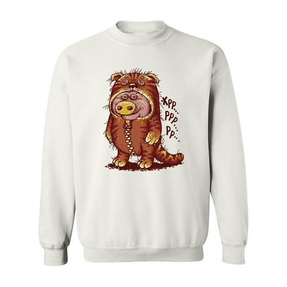 Pig In Tiger Costume Sweatshirt Men -Image by Shutterstock, Male 5X-Large