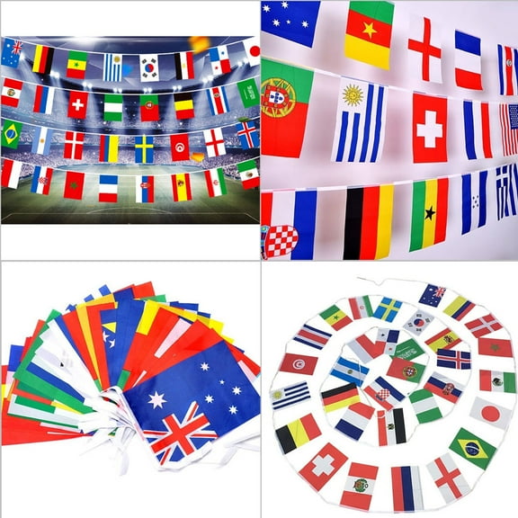 FRCOLOR  9 M Flag String Casual Event Decor National Flags Banner