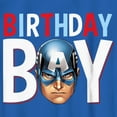 thumbnail image 2 of Boy's Marvel Birthday Boy Captain America Graphic Tee Royal Blue Large, 2 of 5