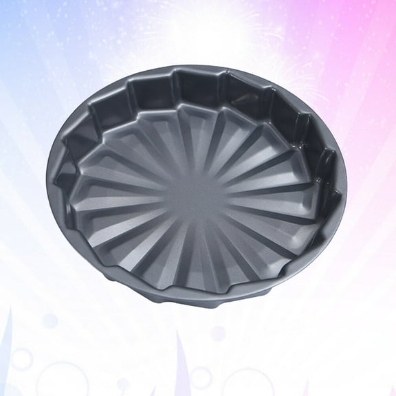Uonlytech Black Carbon Steel Cake Pan Dishwasher Safe for Creative Baking 1Pc