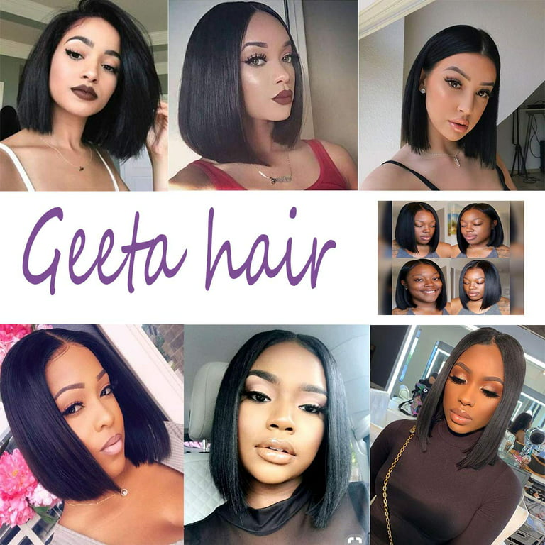 Straight Bob Wigs Human Hair 12 Inch Bob Lace Front Wig For, 58% OFF