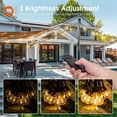 thumbnail image 3 of Cadena de luces solares adicionales de 31 pies, 13 bombillas G40, control remoto IP65, 3 of 9