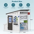 thumbnail image 7 of COCLUB Outdoor Wooden Playhouse with Play Tool Shed & Pegboard Play Wall, Kids Todder Ages 3+, 7 of 7