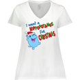 thumbnail image 3 of Inktastic I Want a Hippopotamus For Christmas Cute Stuffed Hippo Women's Plus Size V-Neck T-Shirt, 3 of 5