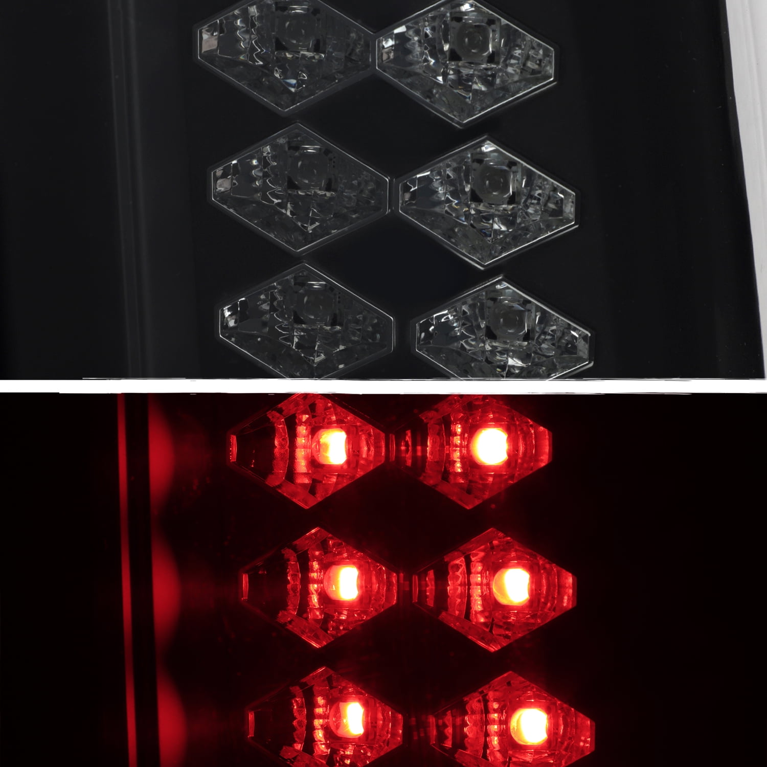 AKKON - For 88-98 Chevy C/K Series Pickup Truck GMC Sierra Rear Black Smoke LED Tail Lights Brake Lamps Pair