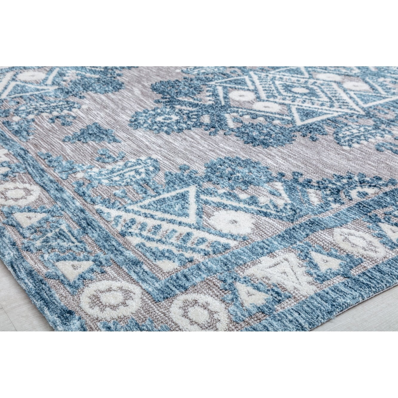 Rugs America GA30A Blue Wonder Tribal Bohemian Blue Area Rug, 2'0"x3'0" Ideal for Living Room, Bedroom, Dining Room and More