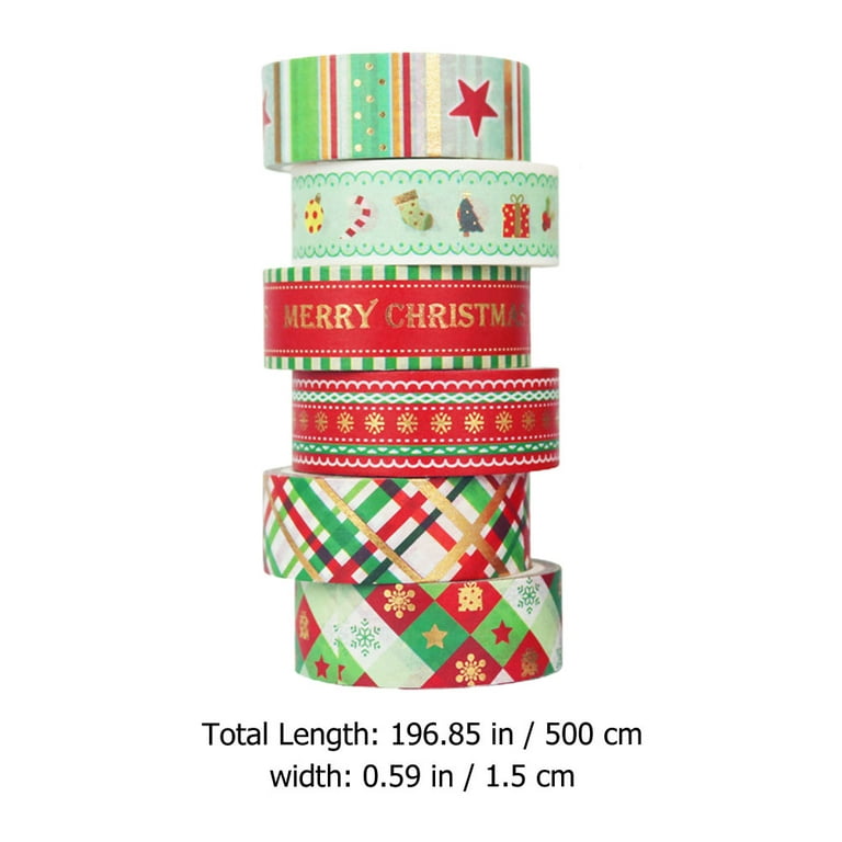  12 Rolls Christmas Washi Tape, Washi Tape Christmas