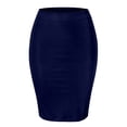 thumbnail image 4 of ZHOGXU Women's Skirt Summer High Waist Solid Color Slim Fit Comfortable Fashion Pencil Skirts For Casual Daily Wear And Party,Navy,Xxxl, 4 of 4