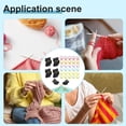 thumbnail image 6 of 1box Cat Grade Silicone Knitting Needle Stoppers Baking Painted Zinc Alloy Knitting Stitch Marker Rings Mixed color 1.45x0.1cm, 6 of 6