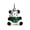 green and white swea, variant on Adorable Bear Keychain Cute Flying Bear Pendant for Bags and Keys Panda Keyring Decor