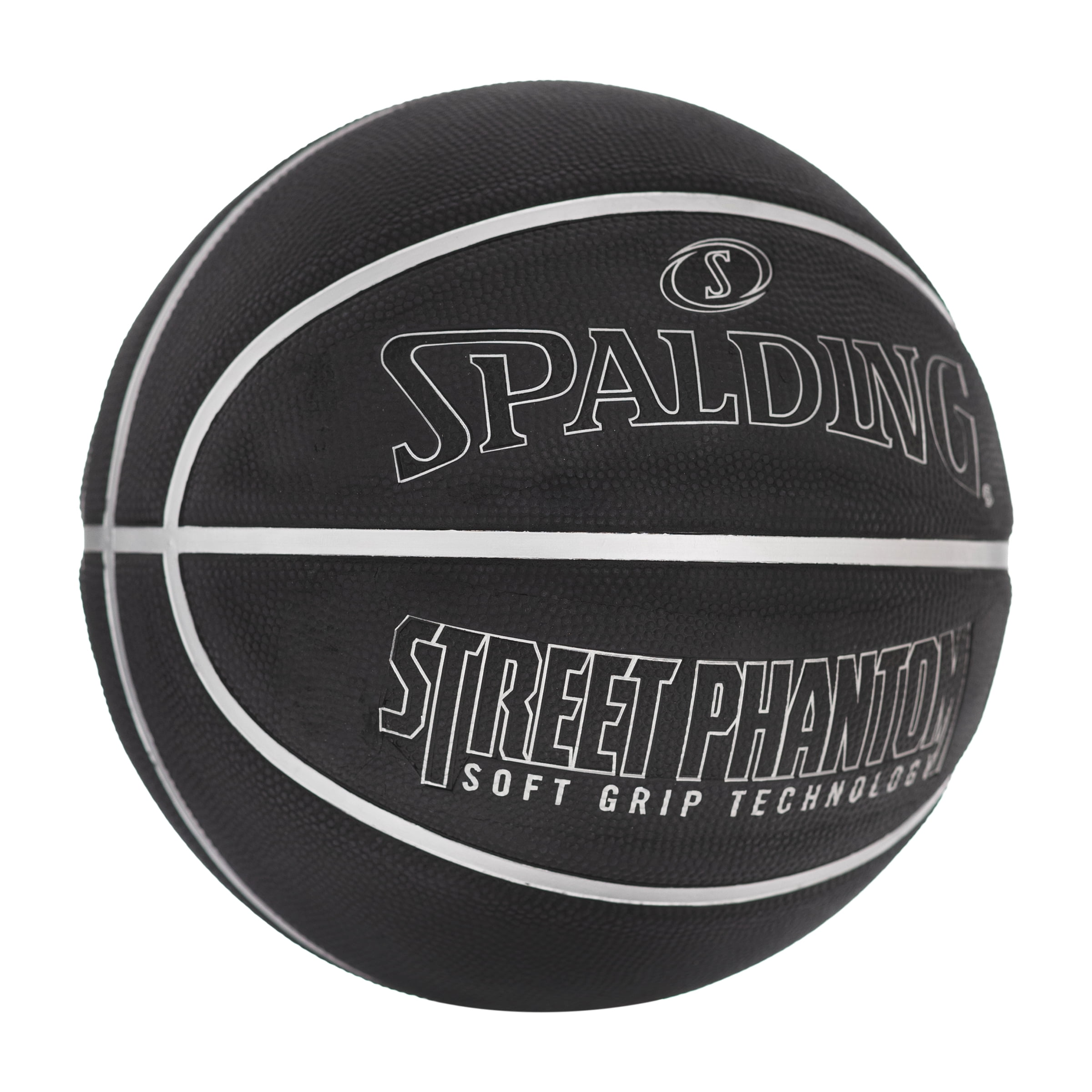 Spalding Street Phantom 29.5" Outdoor Basketball - Silver/Black