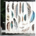 thumbnail image 4 of Ambesonne Animal Shower Curtain, Bird Body Feathers Set, 69"Wx70"L, Multicolor, 4 of 5