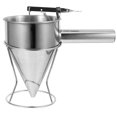 thumbnail image 1 of Stainless Steel Baking Piston Funnel Dispenser Confectionery Funnel with Rack for Kitchen Cake and Desserts Cooking Tool, 1 of 9