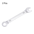 thumbnail image 3 of Uxcell Thin 6-Point Combination Wrench, Metric Mirror-Chrome Plated High Carbon Steel, 10mm, 2 Pack, 3 of 5