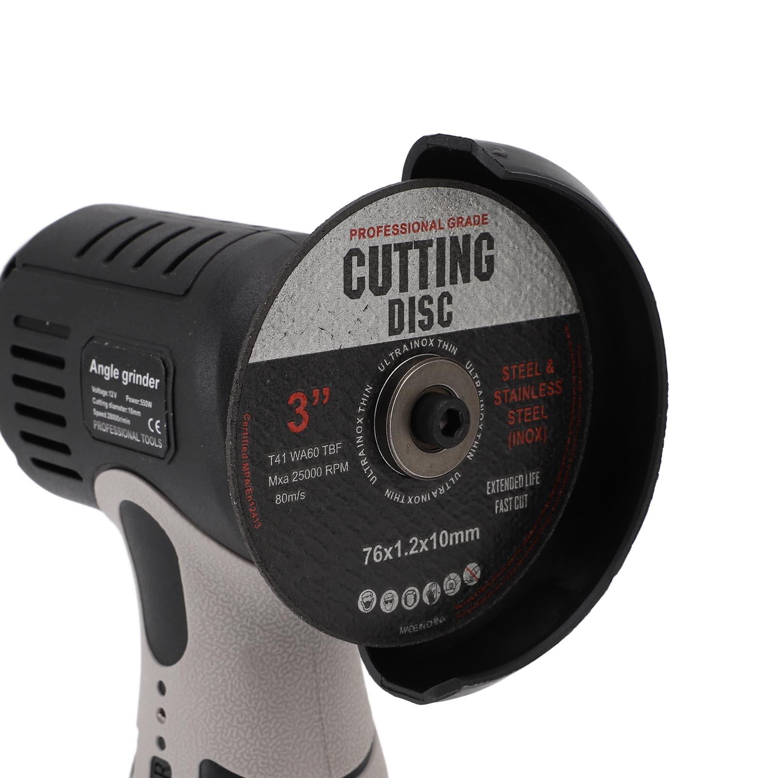 Yajisi 19,500 RPM Cordless Angle Grinder, 12V 1500 mAh Dual Batteries, Lightweight 6.3″×10.6″, Protective Shield, Ergonomic Handle
