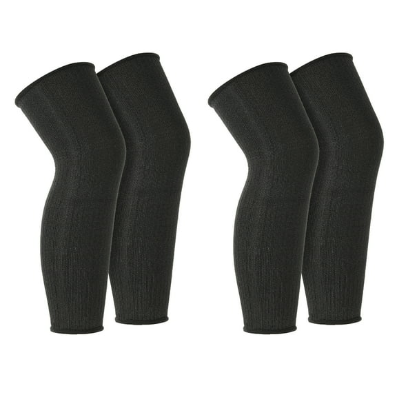 Uxcell 38cm Cut Resistant Leg Sleeves, 2Pair HPPE Protective Leg Protectors Sleeves Thin Skin Protective Sleeves for Welding Mowing Construction, Black