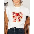 thumbnail image 1 of Camiseta con estampado gráfico de lazo seductor en forma de corazón para San Valentín, top informal de manga corta y cuello redondo para verano y primavera, ropa de mujer, 1 of 5