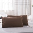 thumbnail image 3 of Funda de almohada de 2 piezas de lujo de color sólido, cómoda, suave e hipoalergénica, para una buena noche de sueño, color negro, gris y rosa, 3 of 5