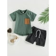 thumbnail image 4 of nvzhuang Baby Boys Shorts Set, Short Sleeve  T-shirt with Elastic Waist Shorts Summer Outfit, 4 of 9