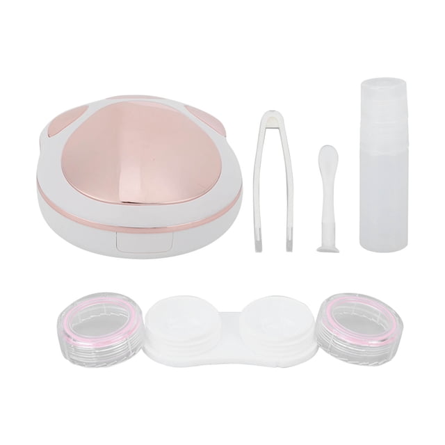 Estuche de viaje para lentes de contacto, estuche para lentes de contacto con espejo, estuche para lentes de contacto, contenedor para lentes de contacto, rendimiento sólido