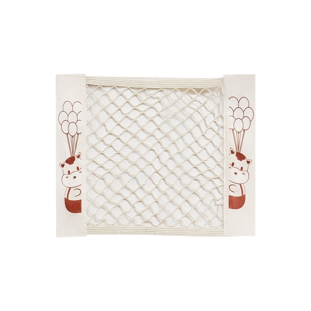 Bolsa de almacenamiento de malla con cierre de velcro, para colgar en la pared, con estampado de ternero de dibujos animados, organizador para cocina y baño.