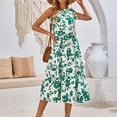 thumbnail image 2 of Wyzesi Robes Élégantes pour Femmes Grande Taille Robe Formelle à Bretelles Imprimé Floral Longueur Taille Pyjama de Noël, 2 of 9