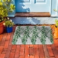 thumbnail image 4 of Tapis d'Entrée en PVC Tapis de Bienvenue Robustes, Feuilles Vertes Rustiques Remplissage Printemps Extérieur Intérieur Tapis Antidérapant pour Porte d'Entrée/jardin/jardin, 18"x 30 Pouces Été Rétro Bois Borad, 4 of 6