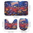 thumbnail image 3 of Independence Day Of The United States Flag 4 Piece Shower Curtain Sets, with Non-Slip Rugs, Toilet Lid Cover And Bath Mat, for Bathroom Decor Set, 3 of 8