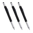 thumbnail image 2 of Multi-word 6 in 1 Multi Function Tool Ballpoint Pen with Ballpoint, Ruler, Screwdriver, A Flat Head, Touch-Screen Pen (3 PCS,Black), 2 of 4