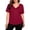1-Wine-C-10324aa, variant on L-5XL Plus Size Summer Tops USA Flag Women's 250 Anniversary USA Shirt Hide Belly Pleated Womens Tunic Tops Wine 5XL