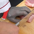 thumbnail image 3 of Guantes resistentes a cortes: ambidiestros, aptos para uso alimentario, alambre de acero inoxidable, malla metálica, nivel de seguridad de carnicero, protección de nivel 5, guantes de trabajo de seguridad para cortar carne Ormromra 2035897-1, 3 of 6