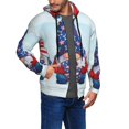 thumbnail image 2 of Kdxio Cute Gnomes in USA1 Print Men Hoodies Casual Hoodies for Men with Zip Pockets Full Zip Long Sleeve Sweatshirt Sports Hooded Jacket-Small, 2 of 5