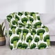 thumbnail image 3 of Balery Cute Broccoli Manta de Franela con Dibujo, Lujo Ultra Suave y Cálido, Antipelusa y Resistente a las Arrugas para Cama, Sofá, Camping -40"x30", 3 of 6