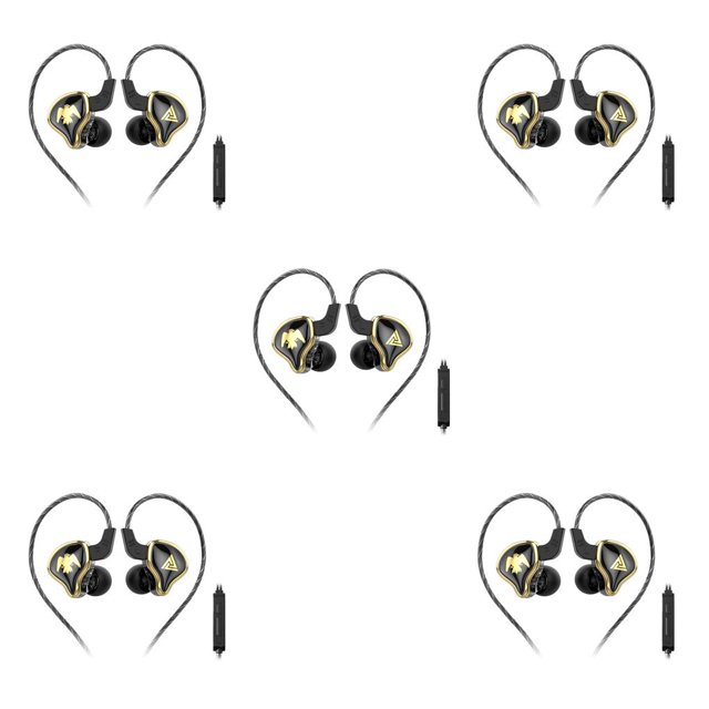 Monstrate Auriculares con cable Auriculares intrauditivos de 3,5 mm para teléfono Auriculares portátiles para correr Negro 5Conjunto
