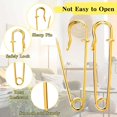 thumbnail image 2 of Solennerer Safety Pins Extra Large Heavy Duty - 20PCS 3Inch Blanket Pins, Strong & Sturdy Bulk Pins for Blankets, Skirts, Crafts, Kilts - Gold, 2 of 6
