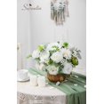 thumbnail image 3 of Ramo de boda de seda blanca Serwalin con flores artificiales, 3 of 7