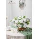 thumbnail image 3 of Ramo de boda de seda blanca Serwalin con flores artificiales, 3 of 7