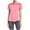 Pink, variant on Besolor Womens Workout Tops Mesh Hollow out Crewneck Short Sleeve Shirts Casual Quick Dry Yoga Sport Summer Tees