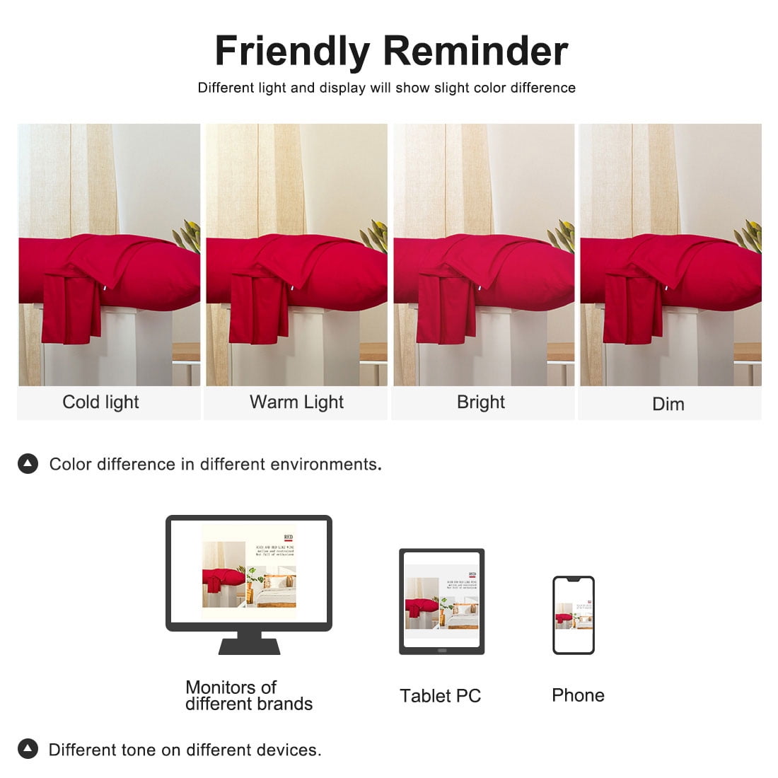 Unique Bargains 3 Pack 100% Cotton Body Pillow Cases Covers with Zipper Red 20" x 54"