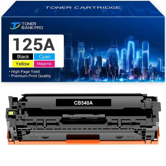 125A Toner Cartridges Compatible for HP 125A 125 A CB540A HP Color Laserjet MFP CP1518ni CM1312nfi CP1215 CM1312 MFP CP1515n CP1518 CP1515 Series Pritner Black 1PK