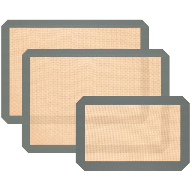 Alfombrilla de silicona para hornear Koolstuffs, paquete de 3, antiadherente, apta para alimentos