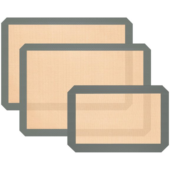 Alfombrilla de silicona para hornear Koolstuffs, paquete de 3, antiadherente, apta para alimentos