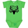 thumbnail image 3 of Inktastic Merry Christmas Reindeer Antlers with Ornaments Boys or Girls Baby Bodysuit, 3 of 5