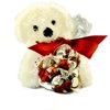 Sweets in Bloom Puppy Plush Toy with Valentine's Day Candy Kisses