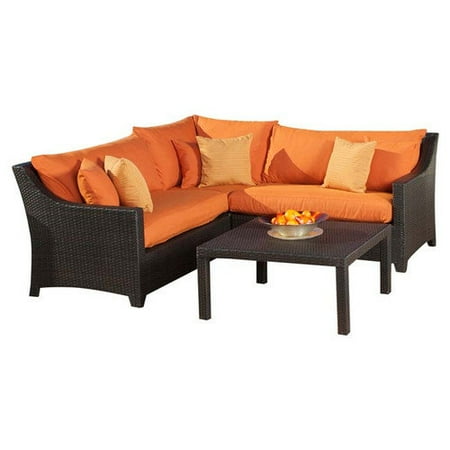 RST Brands Deco 4 Piece Deep Seating Group with Cushions